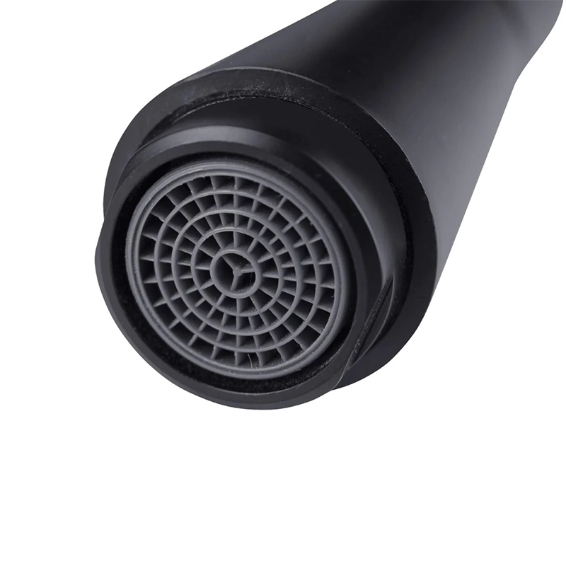 Round Black Pull Out Kitchen Sink Mixer Tap - Image 3