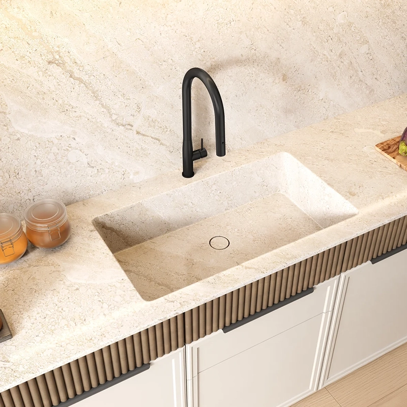 Navona Carysil Slim Matte Black Pull Out Kitchen Mixer - Image 3