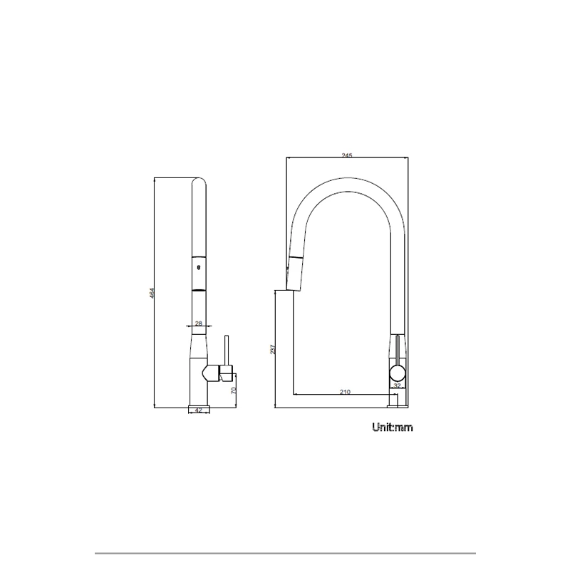 Navona Carysil Slim Chrome Pull Out Kitchen Mixer - Image 3