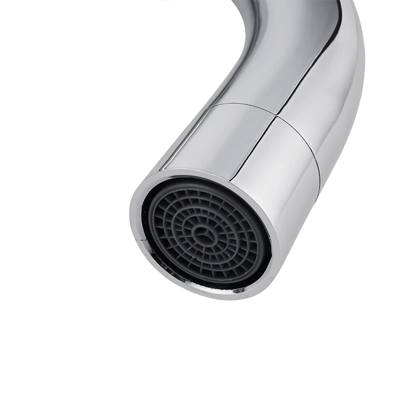 Round Chrome Standard Kitchen Sink Mixer Tap - Image 4