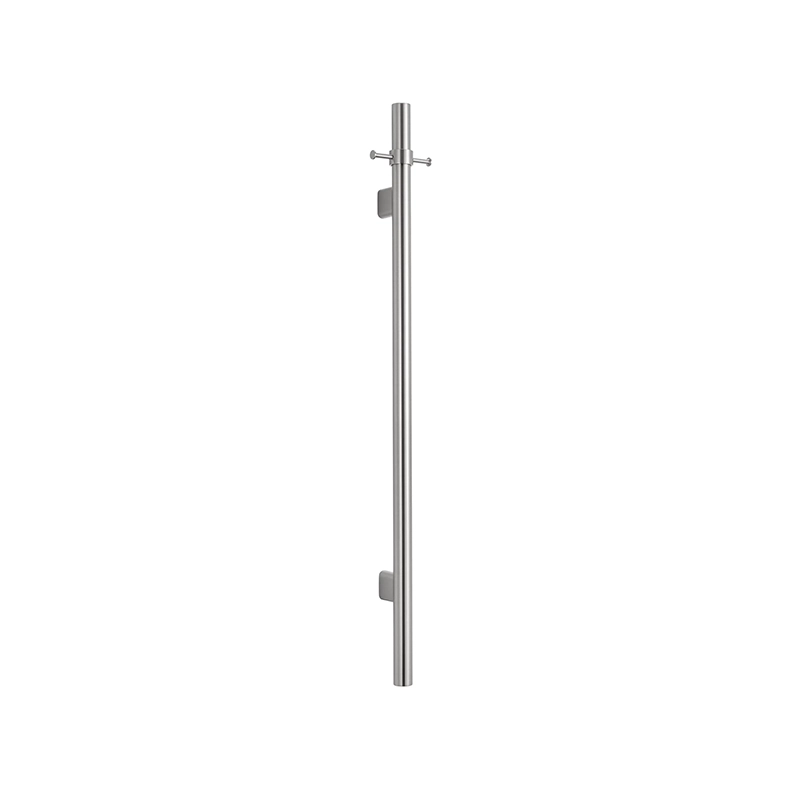 Mica Vertical Heated Towel Rail - Brushed Nickel