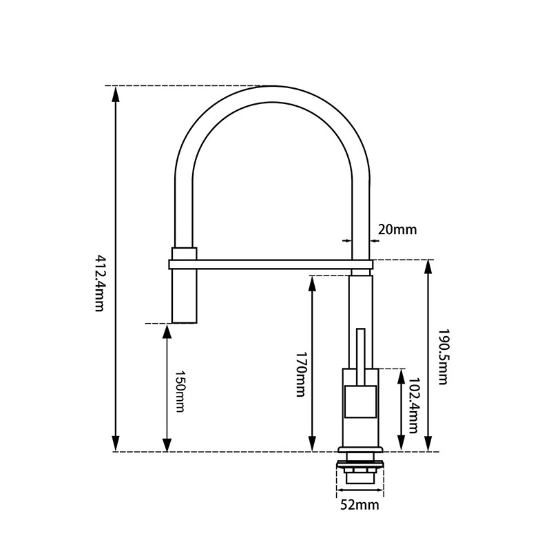 Matte Black Kitchen Sink Mixer Tap - Image 2