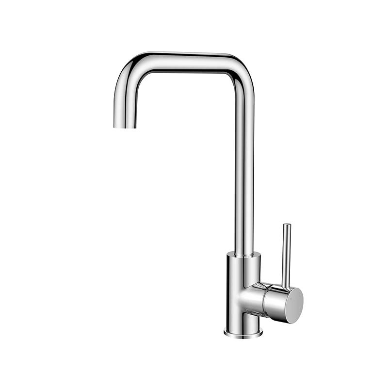 Electroplated Brass Chrome Swivel Spout Kitchen Mixer Tap
